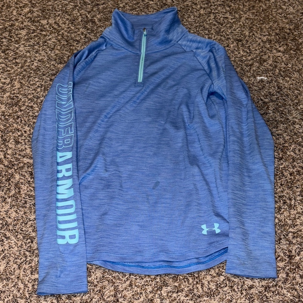 Under Armour Kids Blue Quarter Zip Long Sleeve